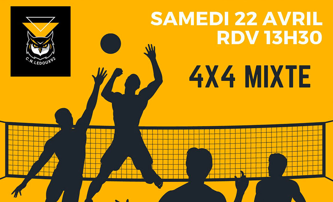 Tournoi de volley 4×4 mixte